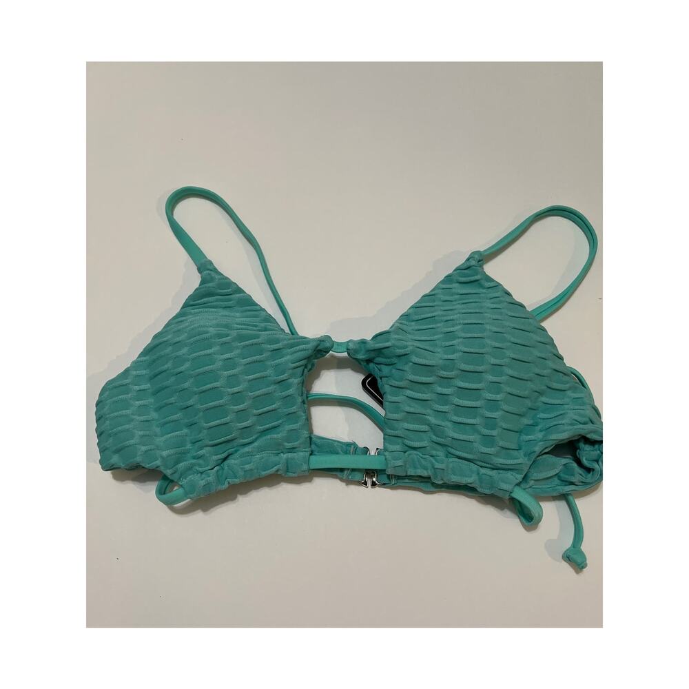 ZAFUL Cutout Bikini Set with Adjustable Straps Honeycomb Green NWT Size 4 - Picture 7 of 12